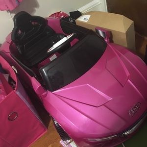Pink Audi convertible toy car